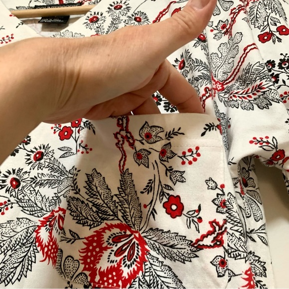 COUNTERPARTS Floral Short Sleeve Midi Dress Small - Picture 4 of 12